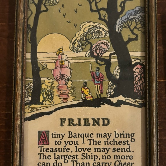 Four antique motto pictures— a century old! - Picture 3 of 8